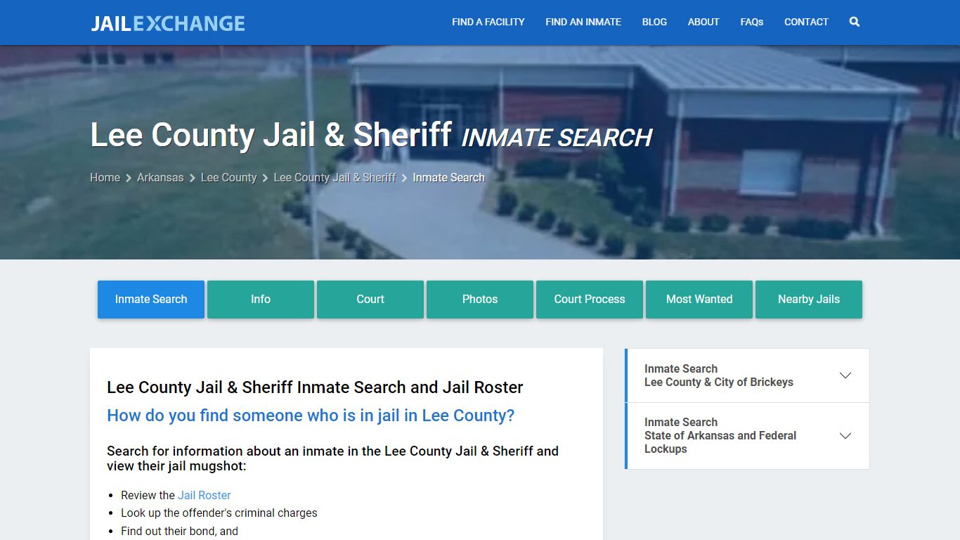 Inmate Search: Roster & Mugshots - Lee County Jail & Sheriff, AR